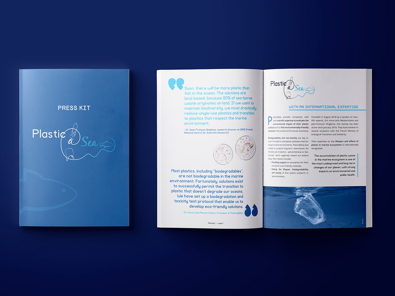Extrait du dossier de presse réalisé pour la société Plastic@Sea
